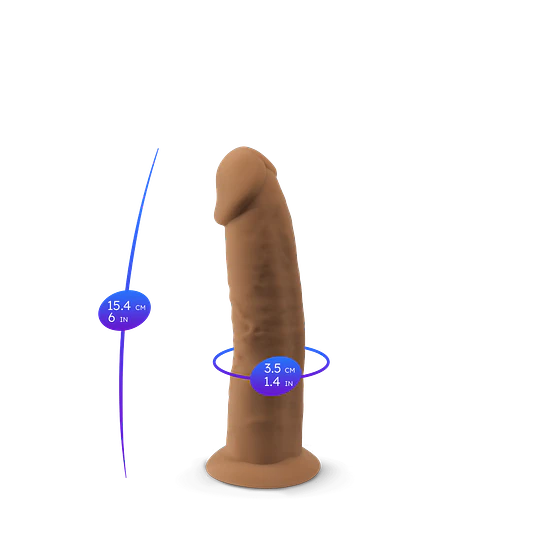 Dildo realistico Silex D Modelo 2 color caramelo 15 cm