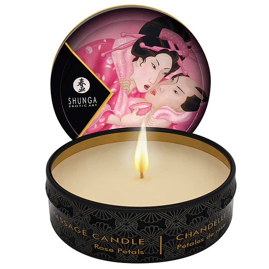Vela de Masaje Shunga Mini Pétalos de Rosa 30ml