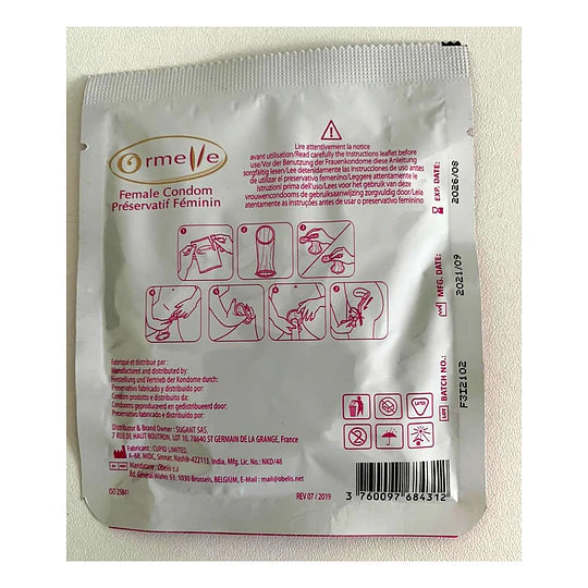Condon femenino de latex Ormelle 1 unidad