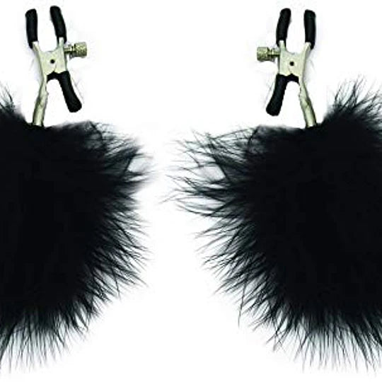 Clips para pezones con plumas