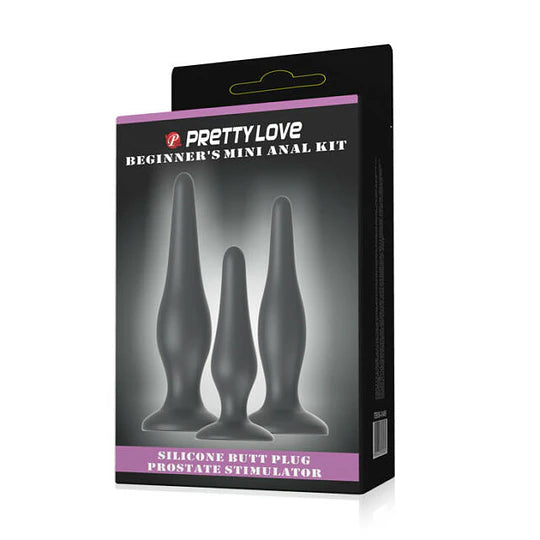 Kit anal negro 3 piezas