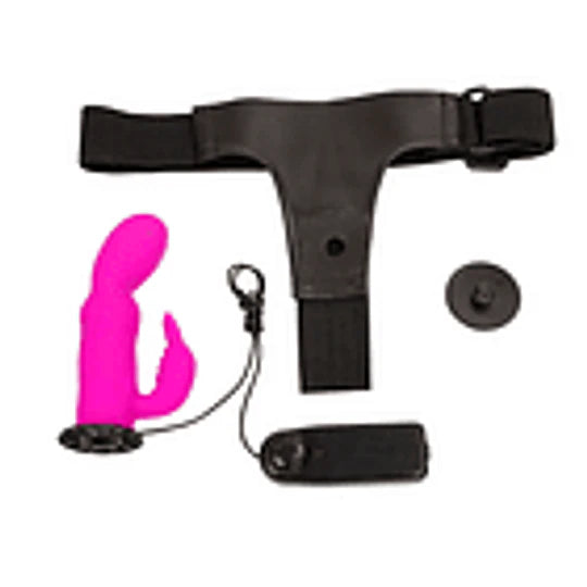 Arnes con conejo vibrador silicona vibracion variable