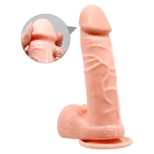 Dildo Brave Man PVC base de succion color cafe