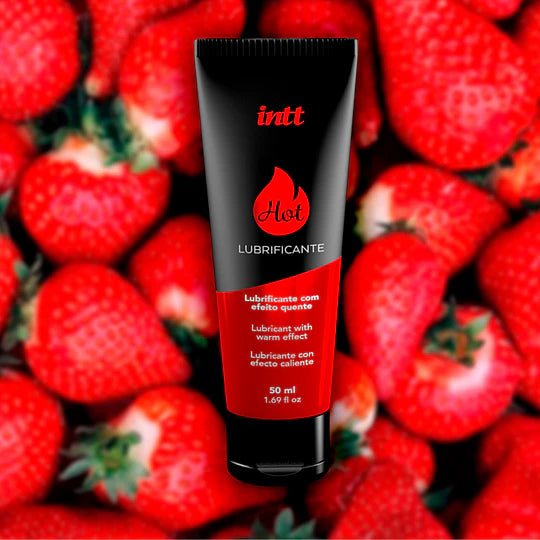 Lubricante Hot con sabor a frutilla Intt
