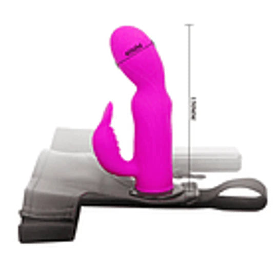 Arnes con conejo vibrador silicona vibracion variable