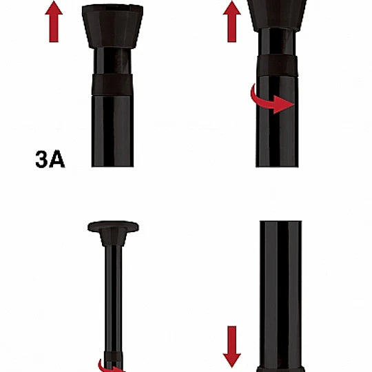 Cano Pole Dance Negro Ajustable 215 a 279 cm Diametro 5,1 cm