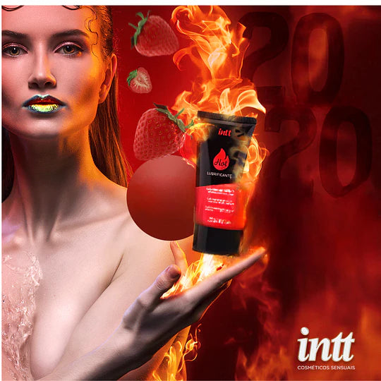Lubricante Hot con sabor a frutilla Intt