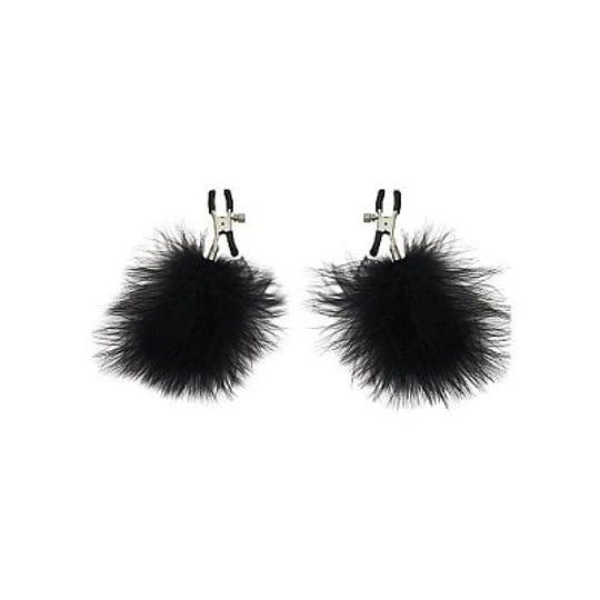Clips para pezones con plumas