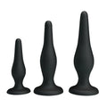 Kit anal negro 3 piezas