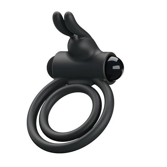 Anillo vibrador doble con conejo
