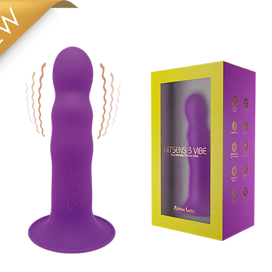 Hitsens 3 Dildo Vibrador Doble Densidad Silexpan Recargable
