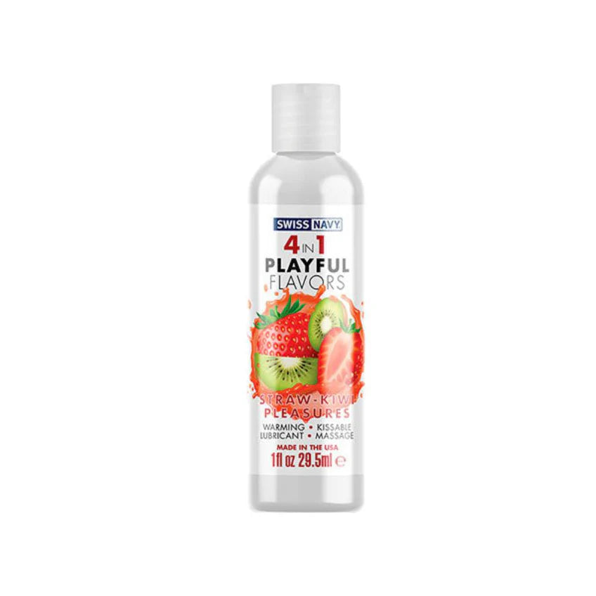 Lubricante Íntimo Cálido con Sabores Swiss Navy 4 en 1