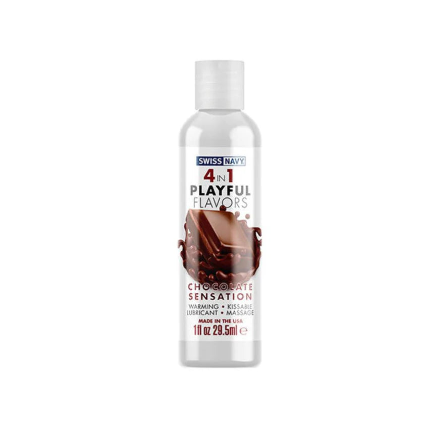 Lubricante Íntimo Cálido con Sabores Swiss Navy 4 en 1